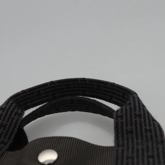 HERMES Her Line MM Tote Bag Canvas Gray Silver Auth kk445 - Picture 8 of 16